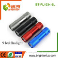 Factory Sale 9 led Torch Flashlight, Portable Best led Torch light, Brightest led Torch